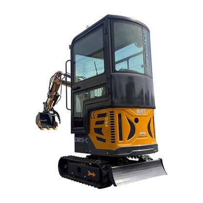 1-Ton Mini Cabin Excavator – 13.5HP Briggs & Stratton Engine with Hydraulic Thumb & Swing Boom (AGT Industrial) image 4