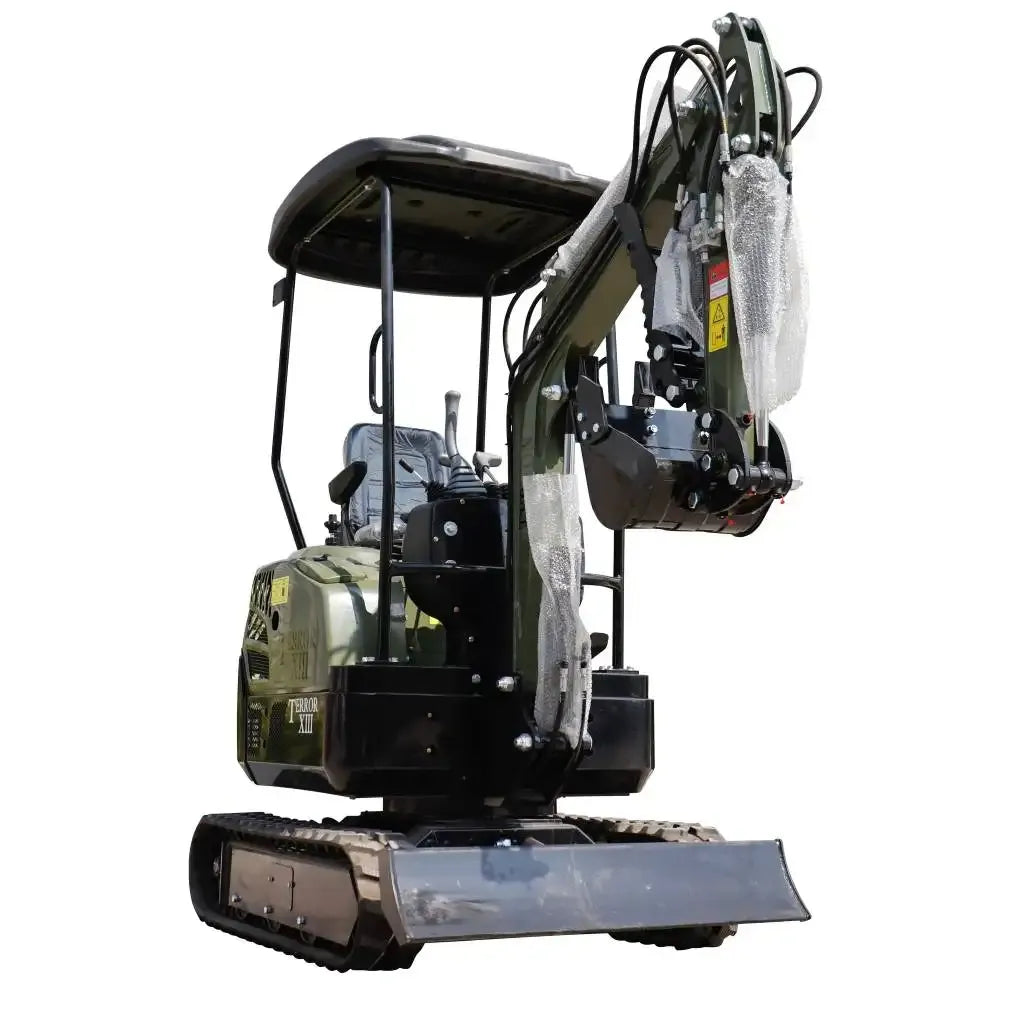 TYPHON TERROR XIII 1.3-Ton Mini Excavator – High-Performance Micro Crawler Trench Digger with Protective Canopy & Advanced Hydraulics image 0