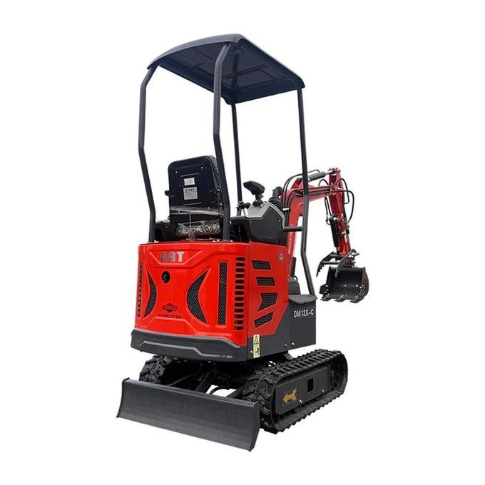 1-Ton Mini Small Excavator – 13.5HP Briggs & Stratton Engine with Factory Hydraulic Thumb (AGT Industrial) image 3