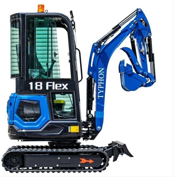 TYPHON 18 FLEX PRO 1.8-Ton Mini Excavator – Complete Jobsite Solution with 12 Versatile Attachments image 1