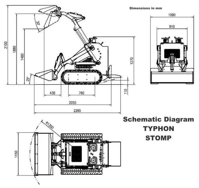 TYPHON STOMP Mini Skid Steer Loader – 1,800 lbs, 23 HP Gas EPA Engine image 6