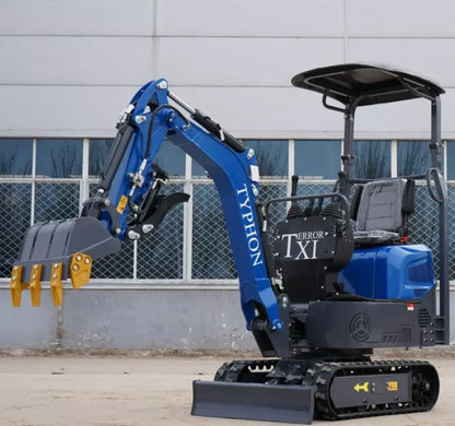 TYPHON TERROR XI Heavy-Duty Mini Excavator – 1-Ton 13.5HP Briggs & Stratton Engine EPA-Certified Crawler Digger image 0