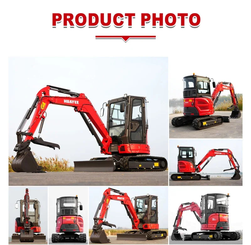 HUAYEE HY35C 3.5-Ton Mini Excavator – Premium Enclosed Cab Crawler | 24HP Genuine Yanmar Diesel Power image 2