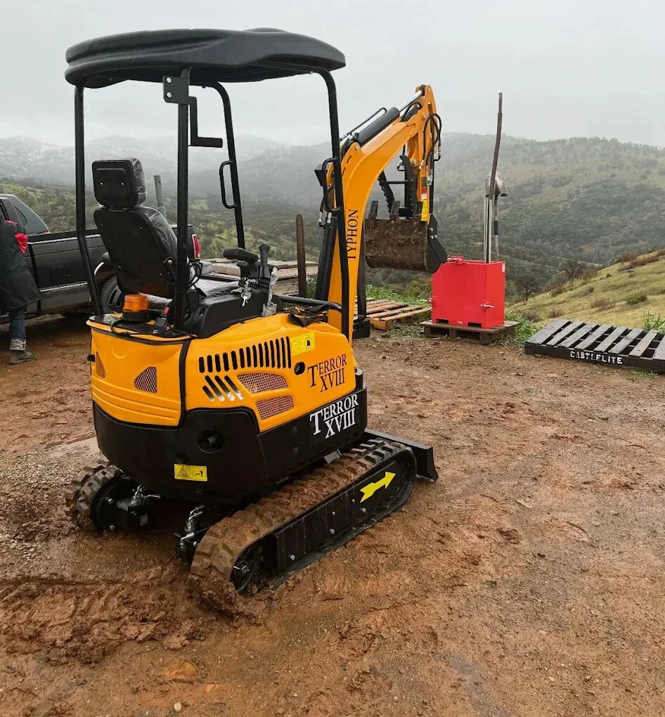 TYPHON TERROR XVIII Heavy-Duty Mini Excavator – 4000 lbs Rubber Track Digger with EPA-Certified Kubota D902 Diesel Engine (Alternative Layout) image 5