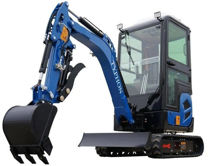 TYPHON TERROR XVII Heavy-Duty Cabin Mini Excavator – 4000 lbs Closed Cab Rubber Track Digger with Kubota Diesel image 2