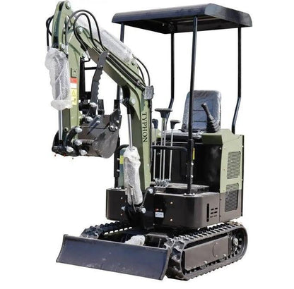 TYPHON TERROR XV STORM 1.05-Ton Mini Excavator – High-Performance Crawler Trench Digger with Protective Canopy image 1