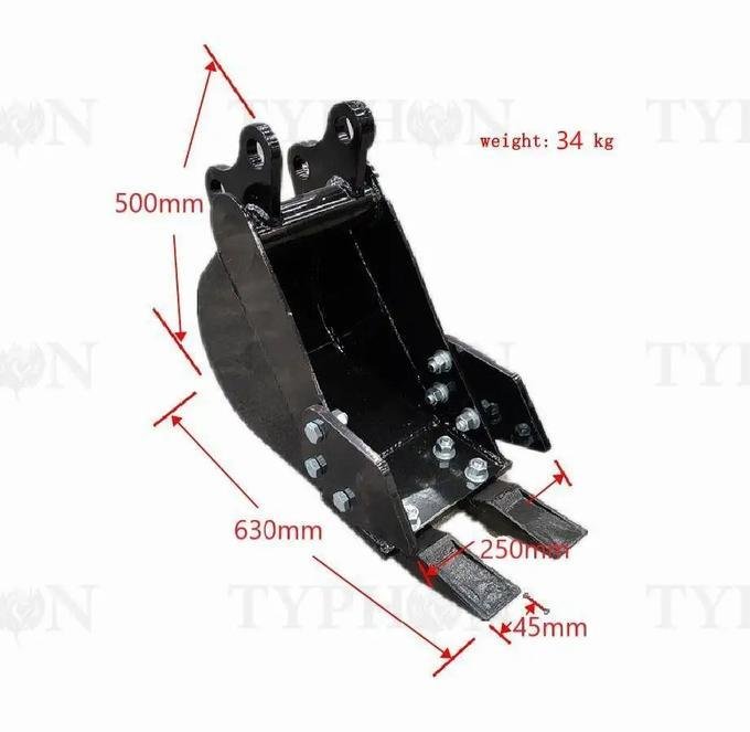 10" Heavy-Duty Narrow Trenching Bucket – For 2.0 to 3.5-Ton Mini Excavators image 0