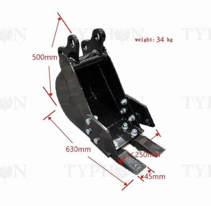 10" Heavy-Duty Narrow Trenching Bucket – For 2.0 to 3.5-Ton Mini Excavators image 0