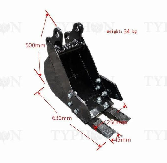 10" Heavy-Duty Narrow Trenching Bucket – For 2.0 to 3.5-Ton Mini Excavators image 0