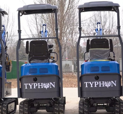 TYPHON TERROR XI Heavy-Duty Mini Excavator – 1-Ton 13.5HP Briggs & Stratton Engine EPA-Certified Crawler Digger image 6