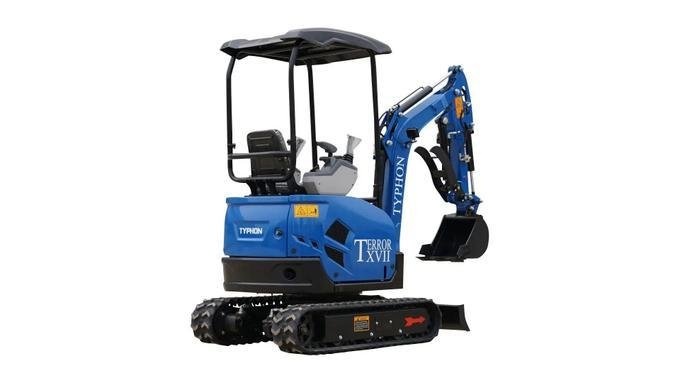 TYPHON TERROR XVII Heavy-Duty Mini Excavator – 3800 lbs Rubber Track Digger with Kubota D902 Diesel Engine image 2