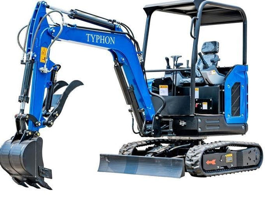 TYPHON TERROR X2 STORM 2.5-Ton Mini Excavator – Kubota V1505 25HP Diesel Engine EPA-Certified Crawler Digger image 0