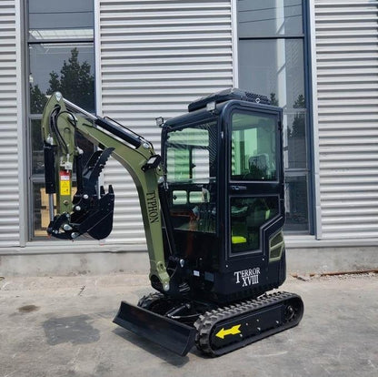 TYPHON TERROR XVIII Prestige Heavy-Duty Mini Excavator – 2-Ton Green Edition Rubber Track Digger with Kubota Diesel image 2