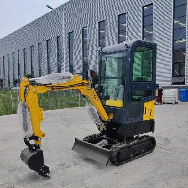TYPHON TERROR X 1.2-Ton Mini Cabin Excavator – 2500 lbs Micro Crawler Trench Digger with Enclosed Cab image 1