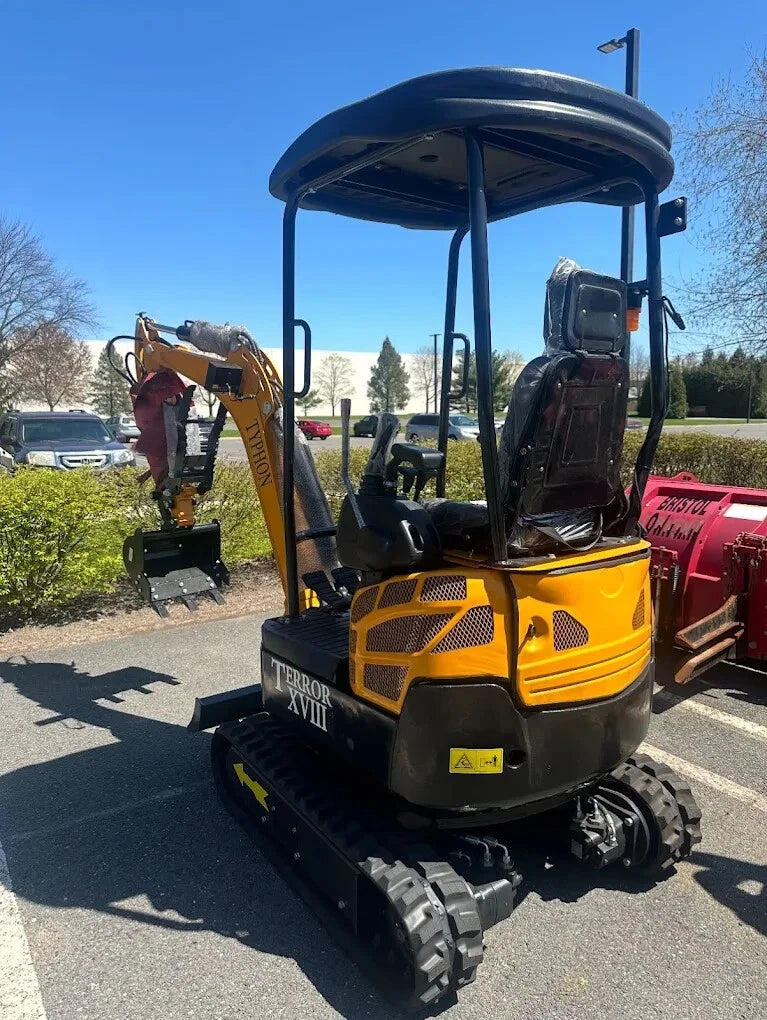 TYPHON TERROR XVIII Heavy-Duty Mini Excavator – 4000 lbs Rubber Track Digger with EPA-Certified Kubota D902 Diesel Engine (Alternative Layout) image 4