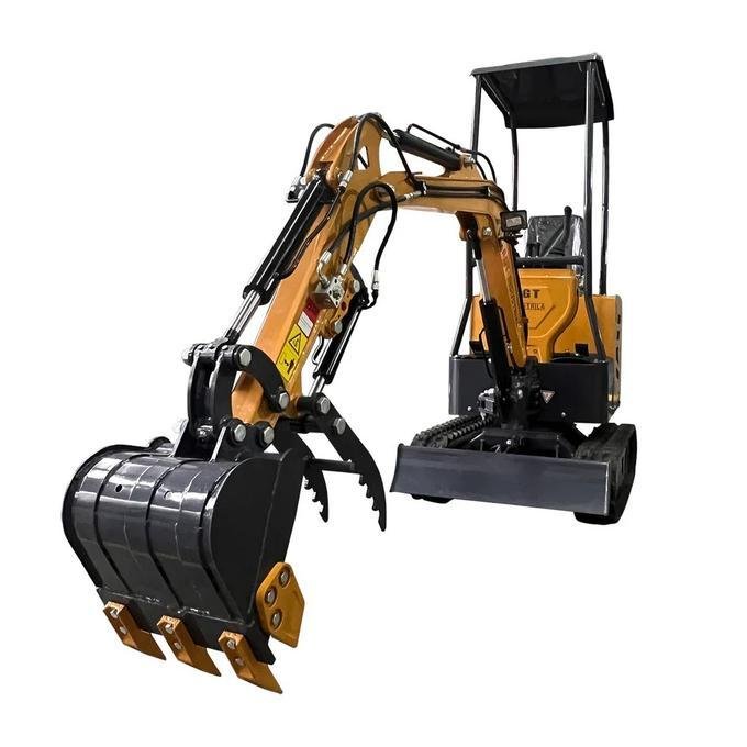 1-Ton Mini Small Excavator – 13.5HP Briggs & Stratton Engine with Hydraulic Thumb and Swing Boom (AGT Industrial) image 5