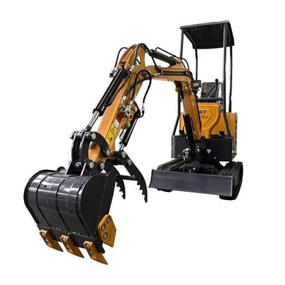 1-Ton Mini Small Excavator – 13.5HP Briggs & Stratton Engine with Hydraulic Thumb and Swing Boom (AGT Industrial) image 5