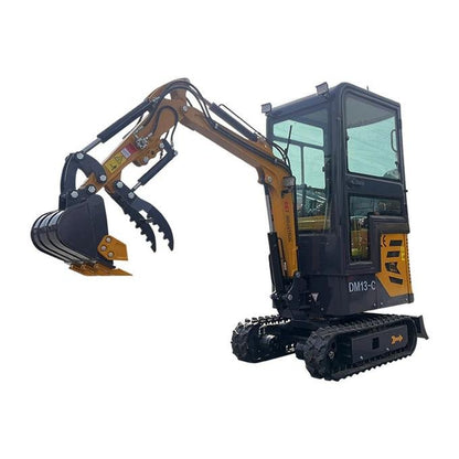 1-Ton Mini Cabin Excavator – 13.5HP Briggs & Stratton Engine with Hydraulic Thumb & Swing Boom (AGT Industrial) image 3