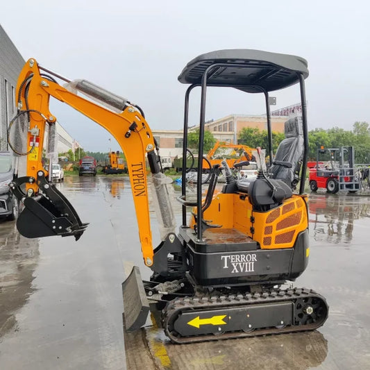 TYPHON TERROR XVIII Heavy-Duty Mini Excavator – 4000 lbs Rubber Track Digger with EPA-Certified Kubota D902 Diesel Engine (Alternative Layout) image 0