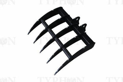 22" Heavy-Duty Mini Excavator Rake Attachment – For 2 to 3.5-Ton Diggers image 0