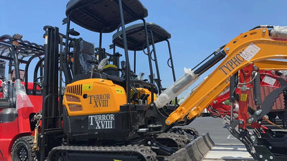 TYPHON TERROR XVIII Heavy-Duty Mini Excavator – 4000 lbs Rubber Track Digger with EPA-Certified Kubota D902 Diesel Engine (Alternative Layout) image 6