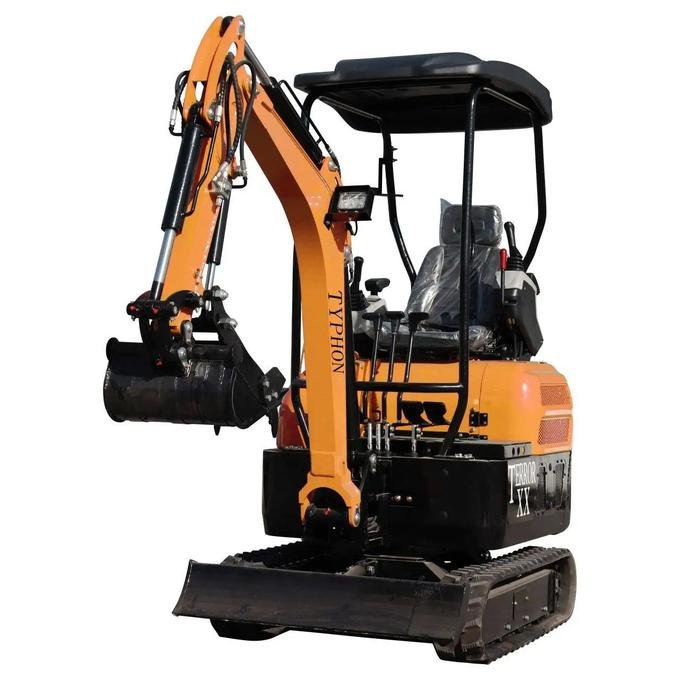 TYPHON TERROR XX Heavy-Duty Mini Excavator – 4000 lbs Rubber Track Digger with Kubota D902 Diesel Engine image 1