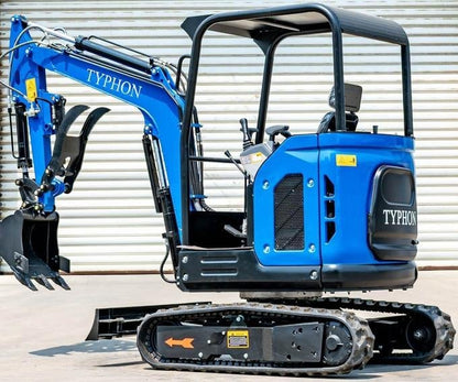 TYPHON TERROR X2 STORM 2.5-Ton Mini Excavator – Kubota V1505 25HP Diesel Engine EPA-Certified Crawler Digger image 2