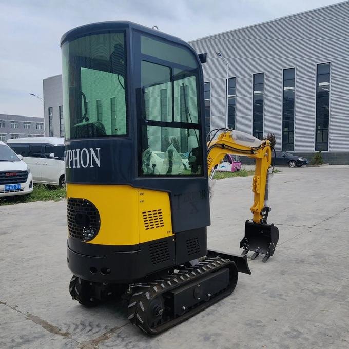 TYPHON TERROR X 1.2-Ton Mini Cabin Excavator – 2500 lbs Micro Crawler Trench Digger with Enclosed Cab image 2