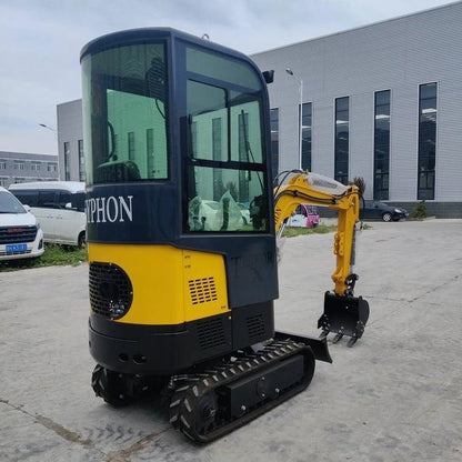 TYPHON TERROR X 1.2-Ton Mini Cabin Excavator – 2500 lbs Micro Crawler Trench Digger with Enclosed Cab image 2