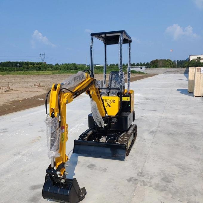 TYPHON TERROR X STORM 1-Ton Mini Excavator – High-Performance Crawler Trench Digger with Protective Canopy & Hydraulic Systems image 2