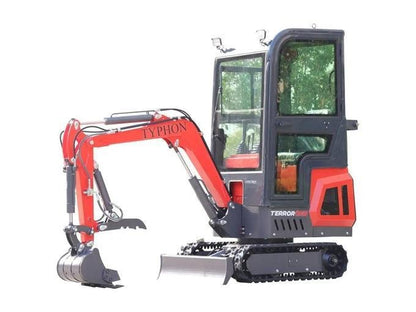 TYPHON TERROR ONE 1.1-Ton Mini Cabin Excavator – High-Performance Micro Crawler Trench Digger with Enclosed Cab image 0