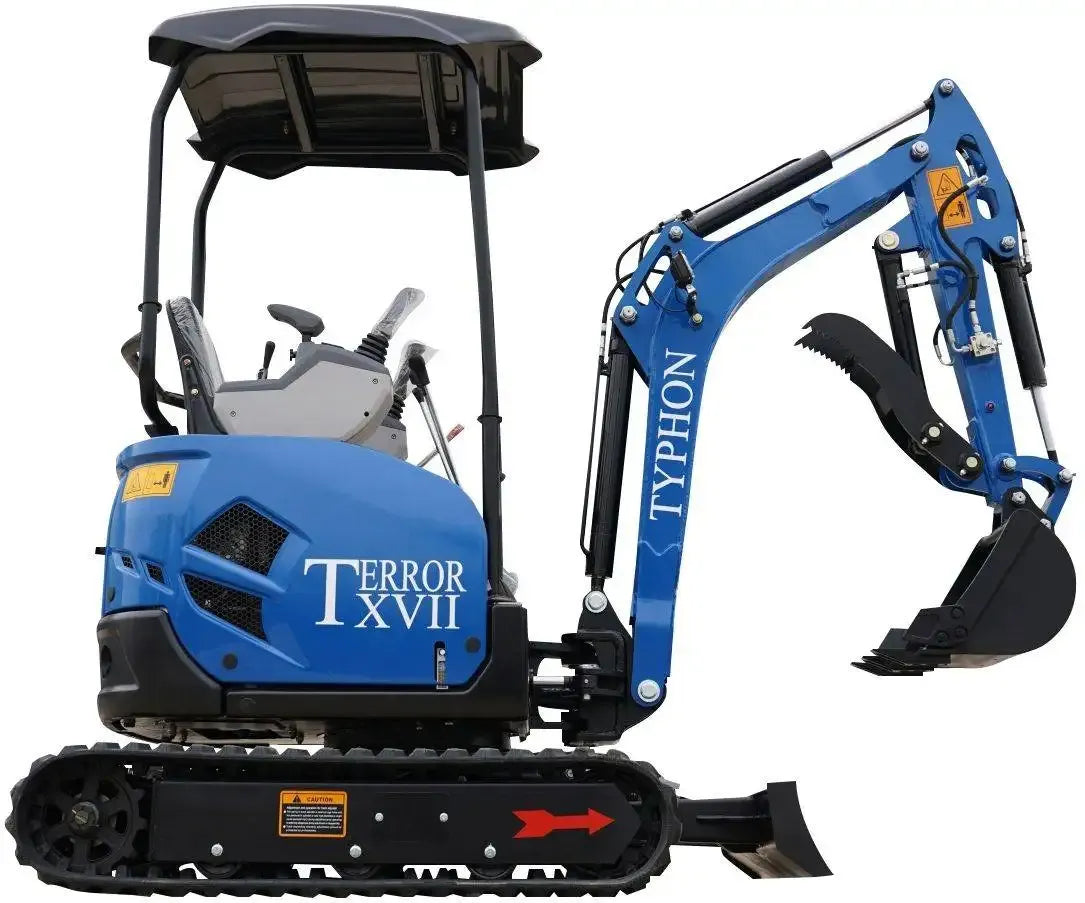 TYPHON TERROR XVII Heavy-Duty Mini Excavator – 3800 lbs Rubber Track Digger with Kubota D902 Diesel Engine image 3