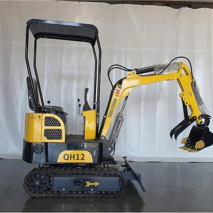 1-Ton Mini Small Excavator – 13.5HP Briggs & Stratton Gasoline Engine Micro Crawler Digger (AGT Industrial) image 1