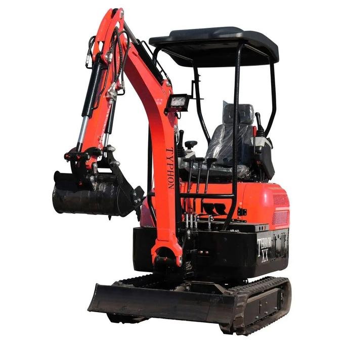 TYPHON TERROR XX Heavy-Duty Mini Excavator – 4000 lbs Rubber Track Digger with Kubota D902 Diesel Engine (Alternative Layout) image 4