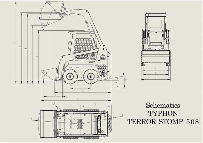 TYPHON STOMP Mini Skid Steer Loader – Stand-On Gas EPA Engine image 4