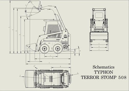 TYPHON STOMP Mini Skid Steer Loader – Stand-On Gas EPA Engine image 4