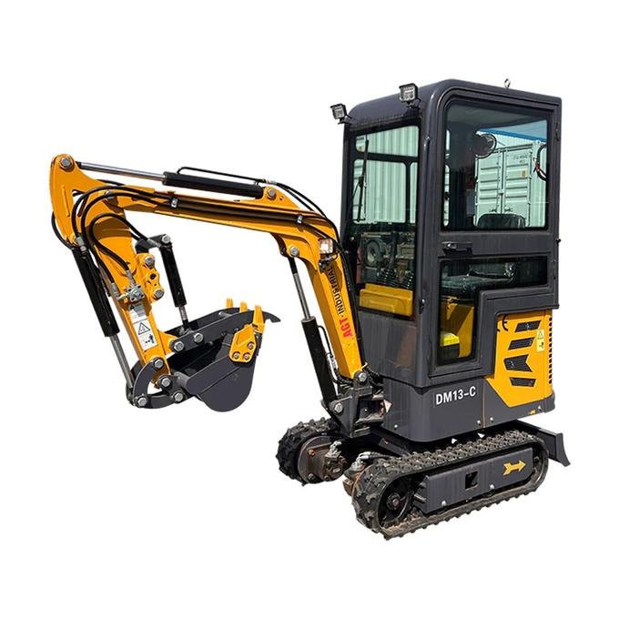 1-Ton Mini Cabin Excavator – 13.5HP Briggs & Stratton Engine with Hydraulic Thumb & Swing Boom (AGT Industrial) image 1