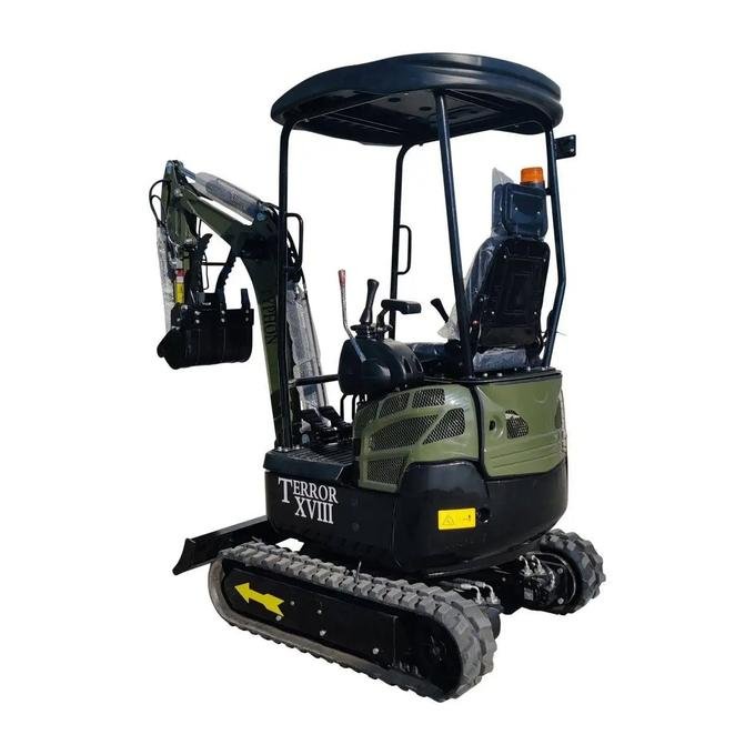 TYPHON TERROR XVIII Heavy-Duty Mini Excavator – 4000 lbs Rubber Track Digger with Kubota Diesel Engine image 1