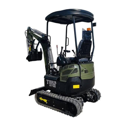 TYPHON TERROR XVIII Heavy-Duty Mini Excavator – 4000 lbs Rubber Track Digger with Kubota Diesel Engine image 1