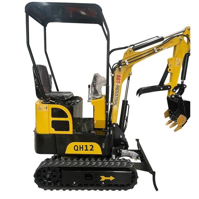 1-Ton Mini Small Excavator – 13.5HP Briggs & Stratton Gasoline Engine Micro Crawler Digger (AGT Industrial) image 0