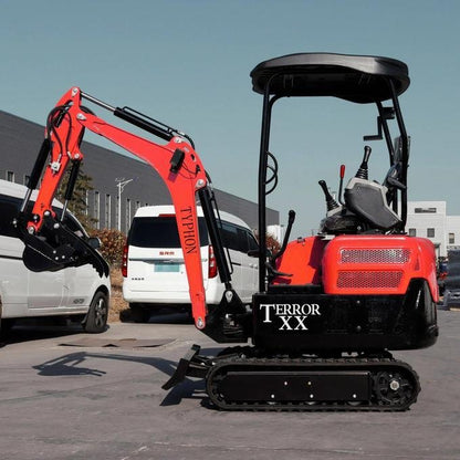 TYPHON TERROR XX Heavy-Duty Mini Excavator – 4000 lbs Rubber Track Digger with Kubota D902 Diesel Engine (Alternative Layout) image 6