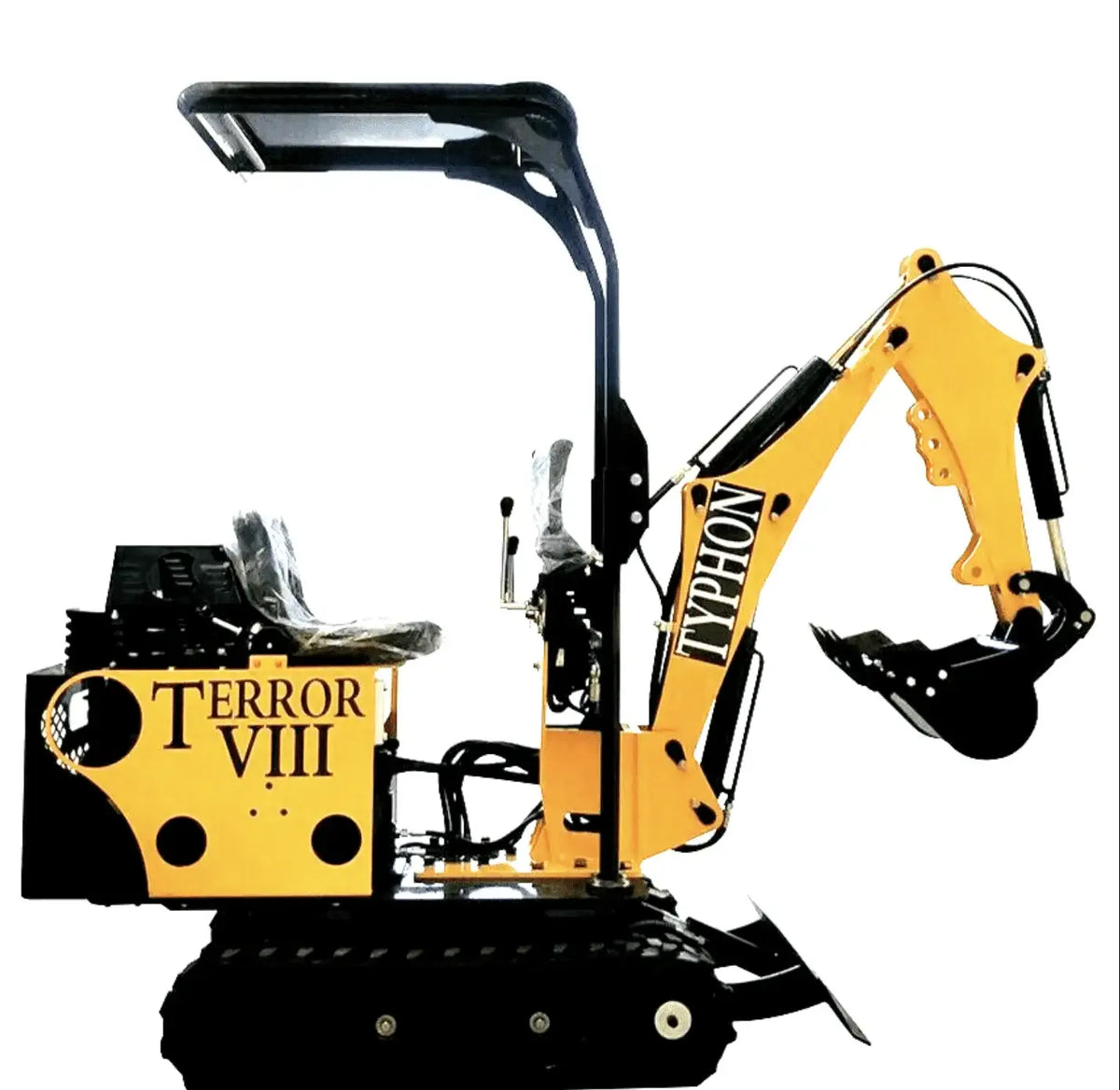 TYPHON TERROR On Tracks VIII Heavy-Duty Mini Excavator – 800kg Ultra-Compact Digger with High-Resistance Rubber Tracks image 3